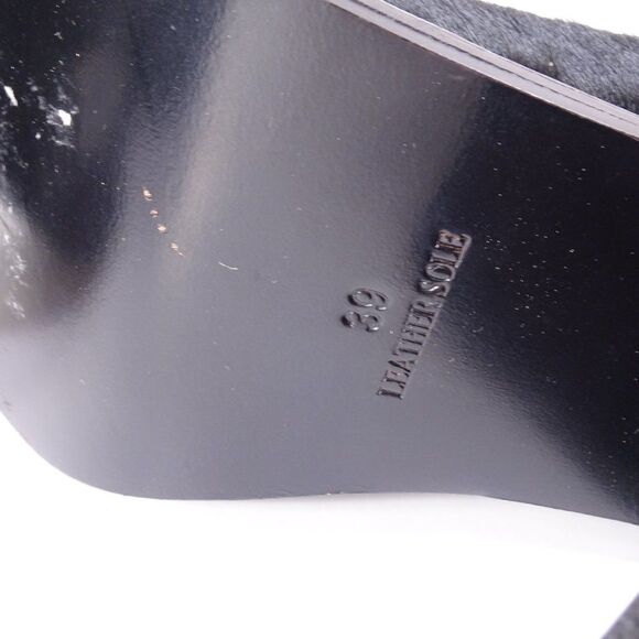 THEYSKENS' THEORY   Black Pony Fur Chunky Pumps  Size 38 NWt 798 - Picture 8 of 11